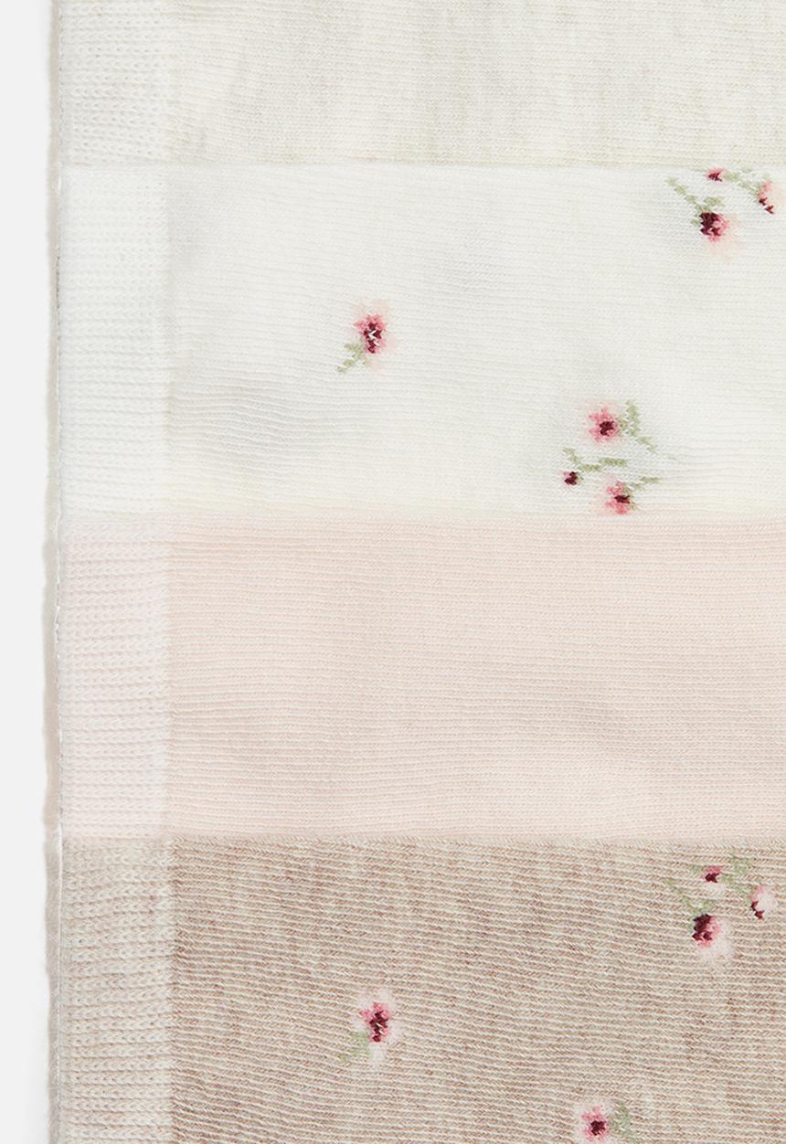 H&M - 7-pack socks - beige marl/floral