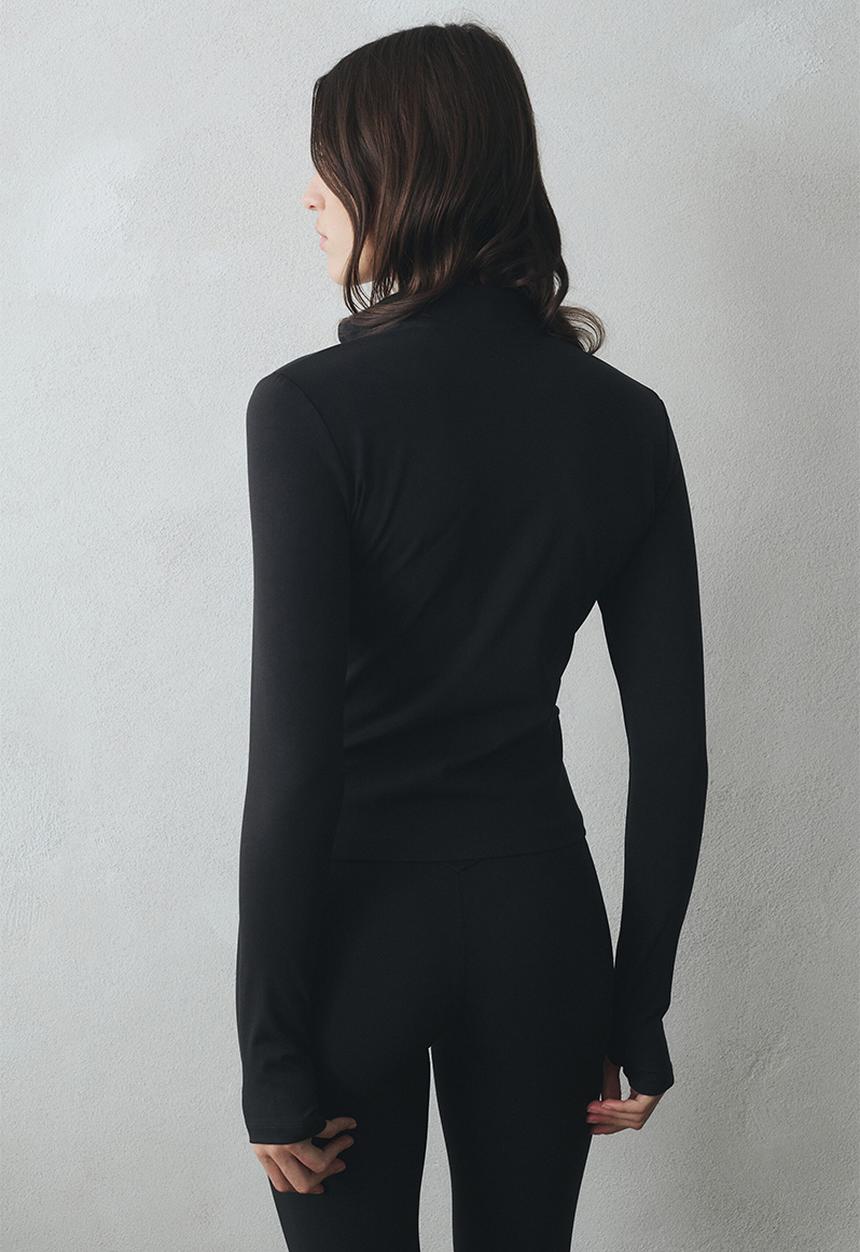 H&M - Softmove™ zip-through sports jacket - black