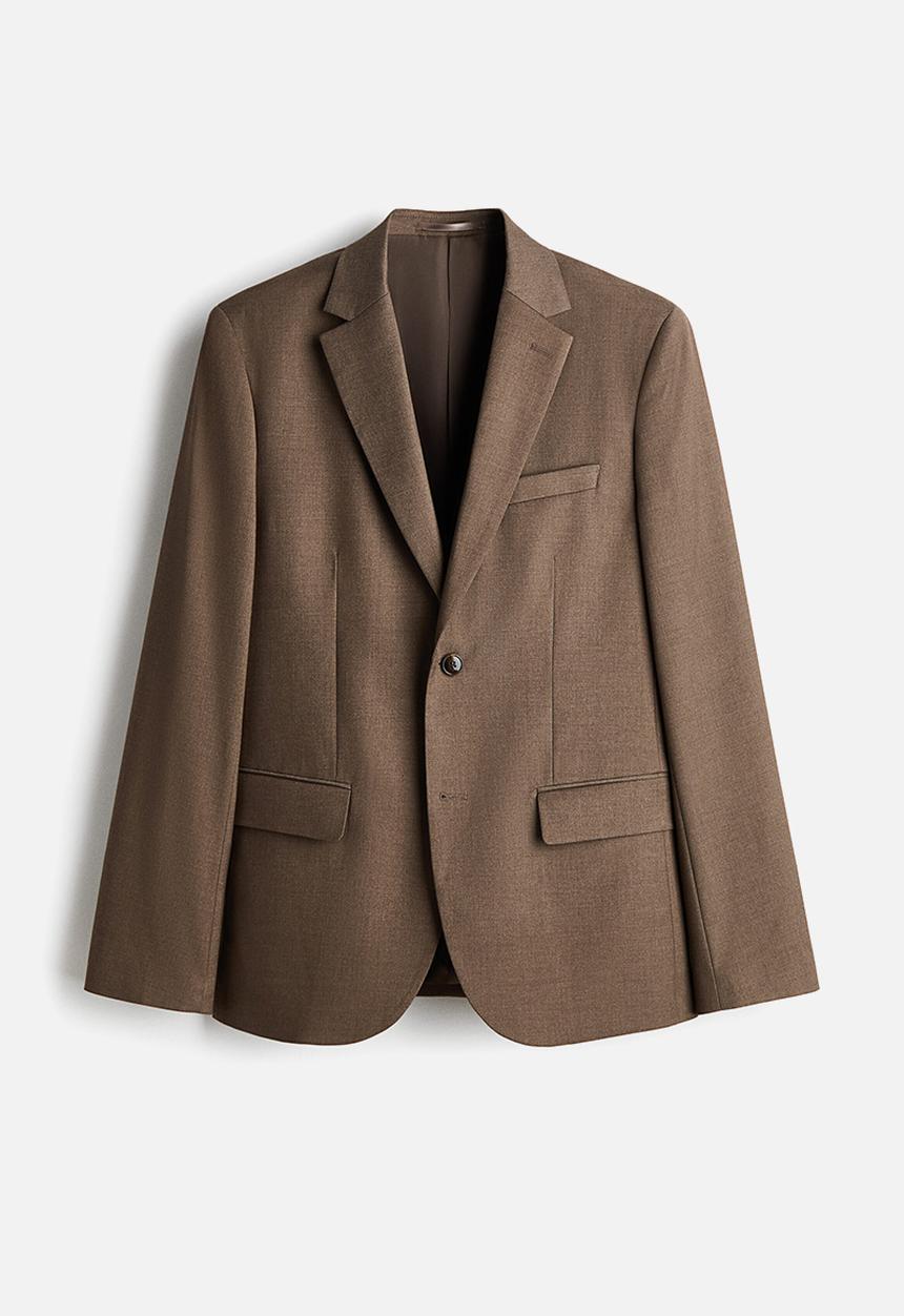 H&M - Regular fit single-breasted jacket - dark beige