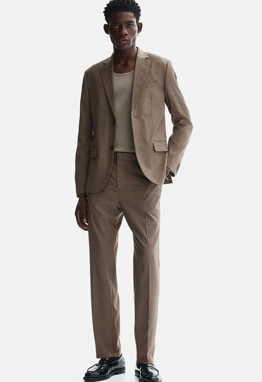 H&M - Regular fit single-breasted jacket - dark beige