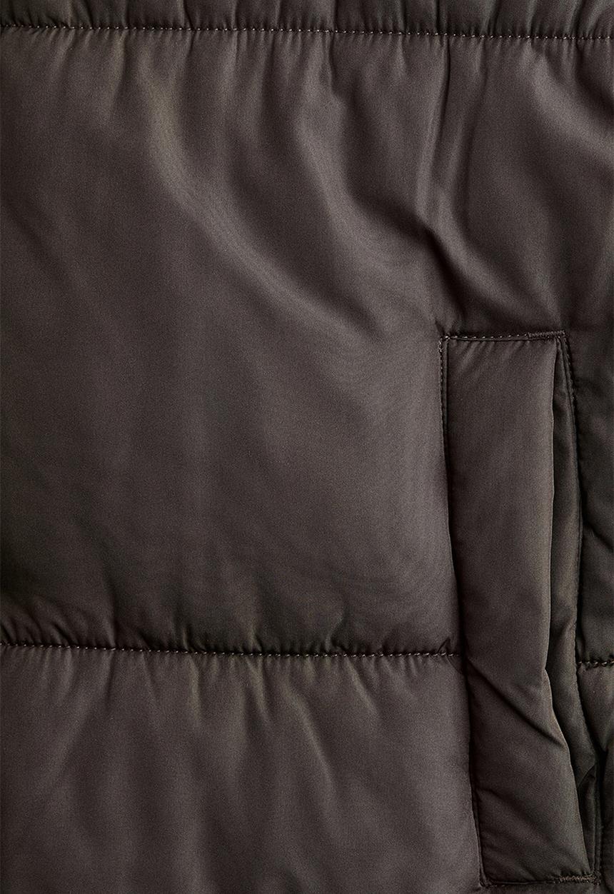 H&M - Hooded puffer jacket - dark brown