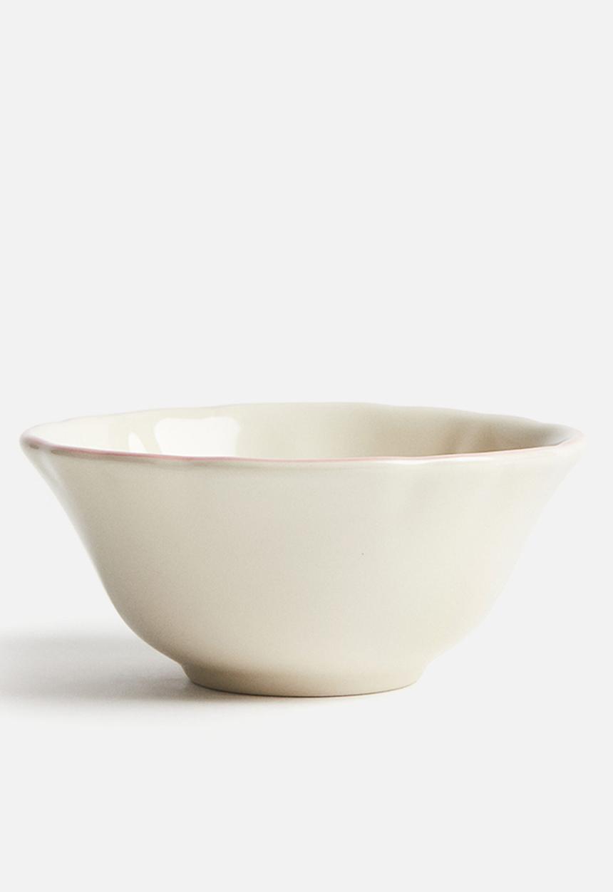 H&M - Stoneware bowl - light beige/pink