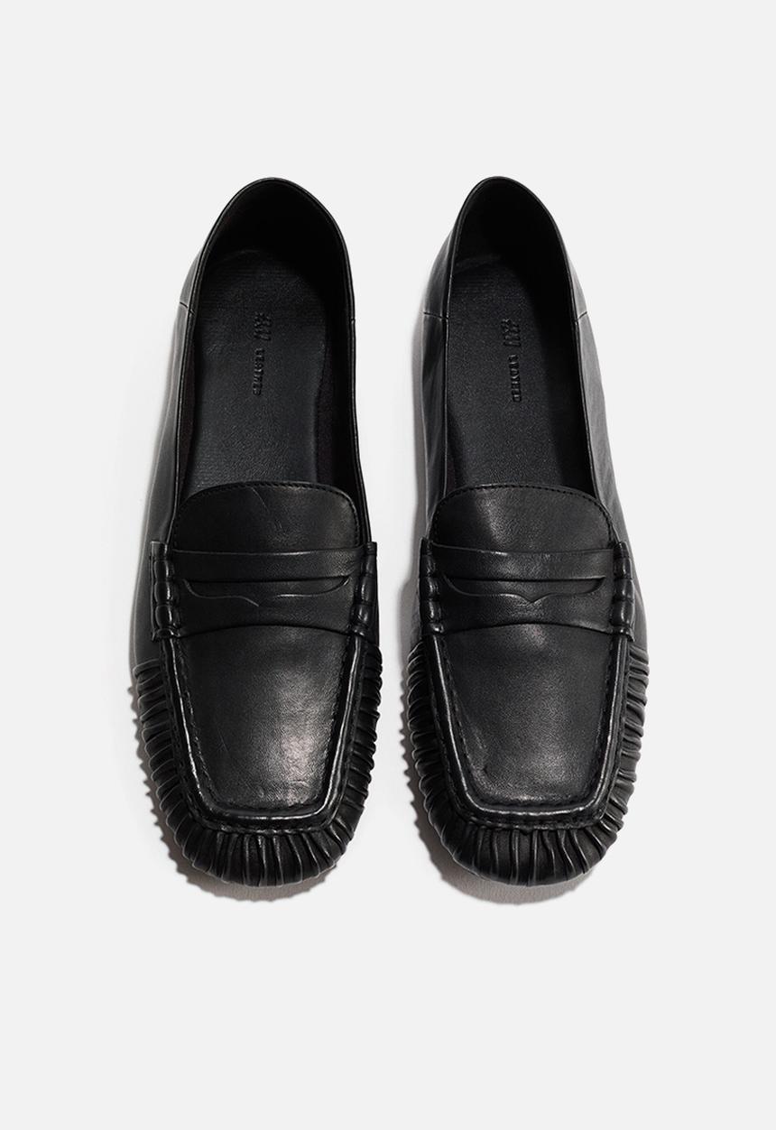 H&M - Leather loafers - black