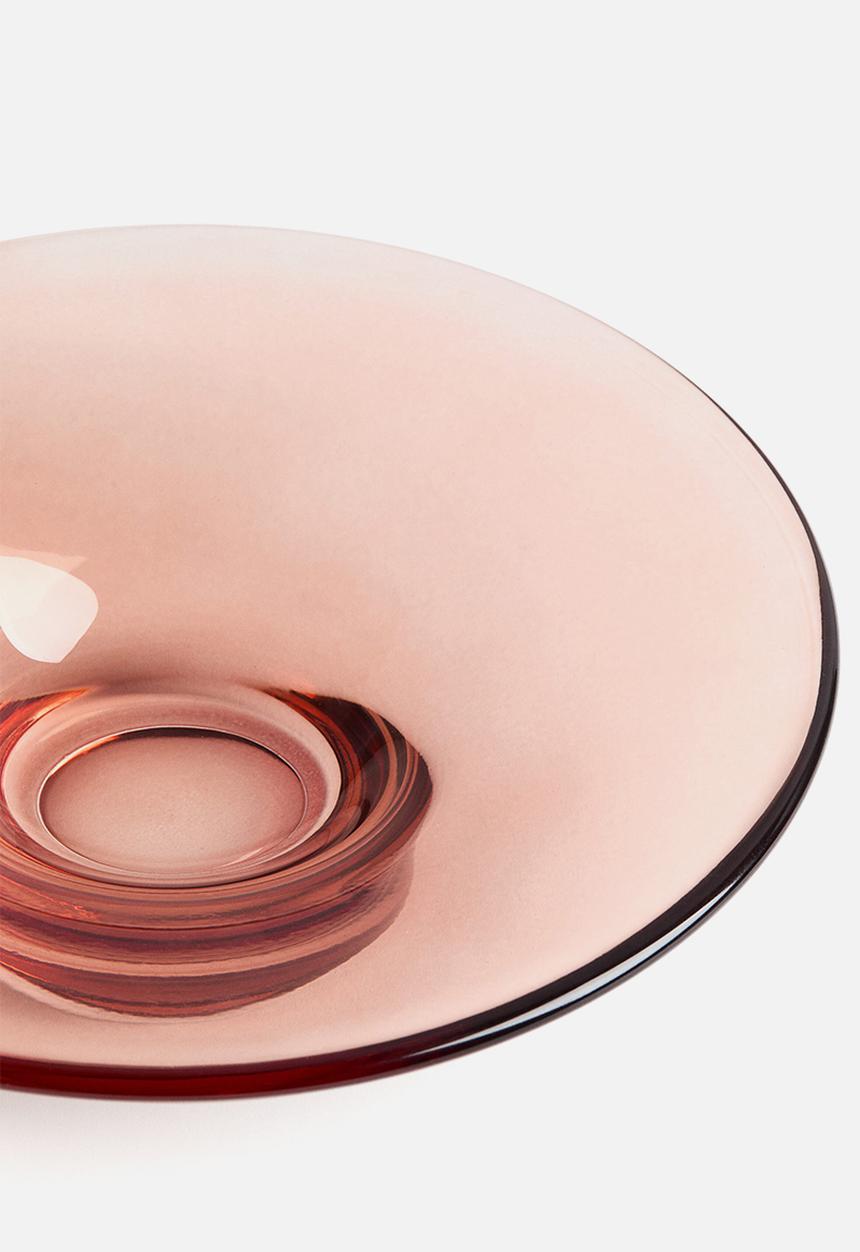 H&M - Large glass bowl - pink