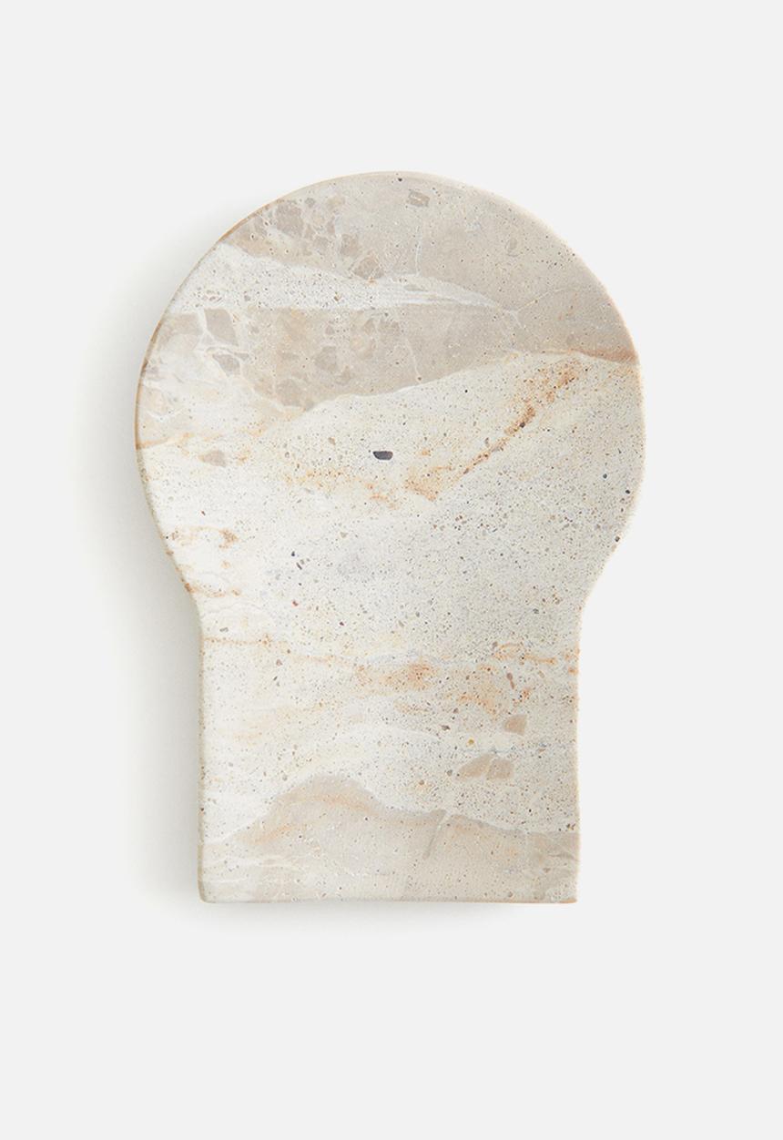 H&M - Marble spoon rest - light beige/marbled