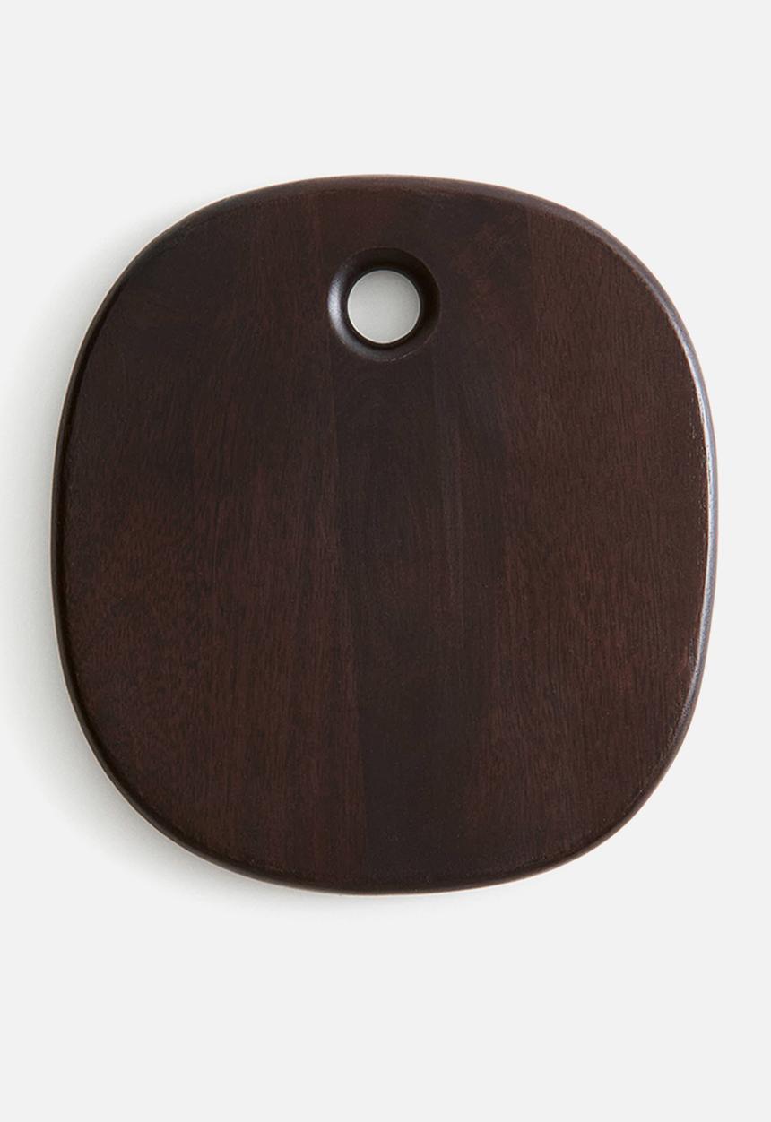 H&M - Small wooden serving board - dark brown