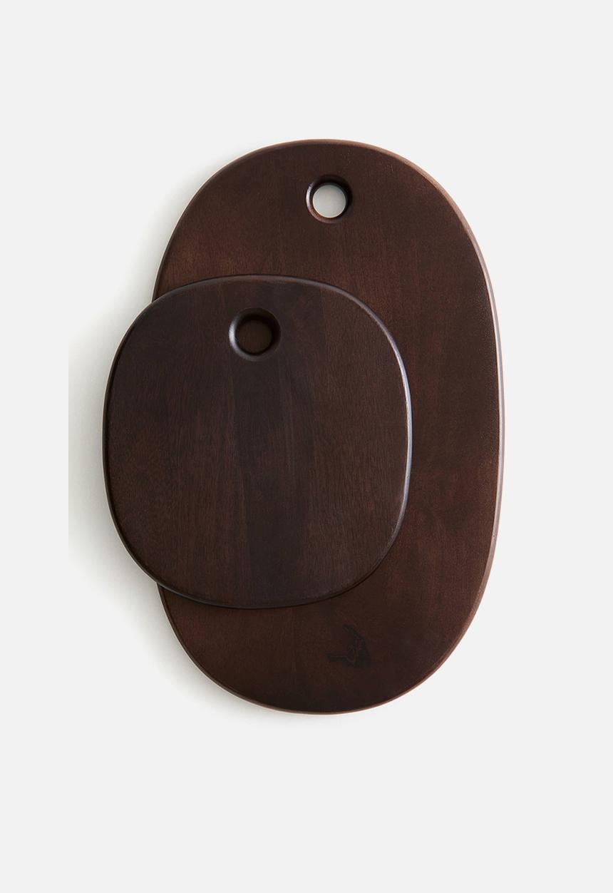 H&M - Small wooden serving board - dark brown