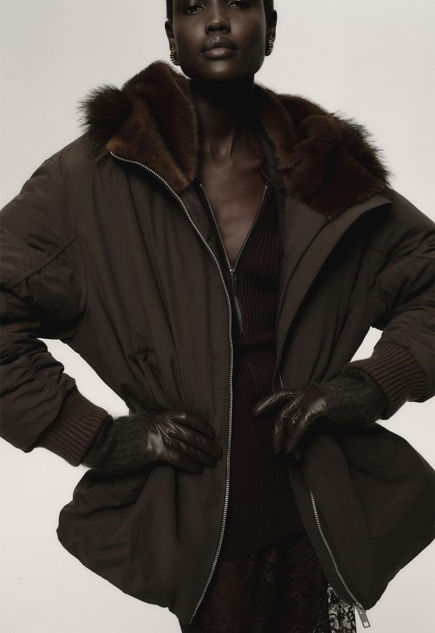 H&M - Padded jacket - dark brown