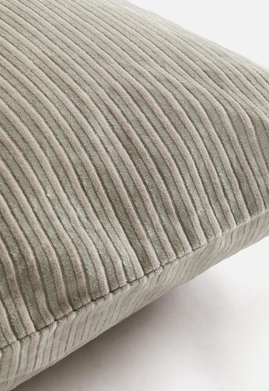 H&M - Corduroy cushion cover - light khaki green