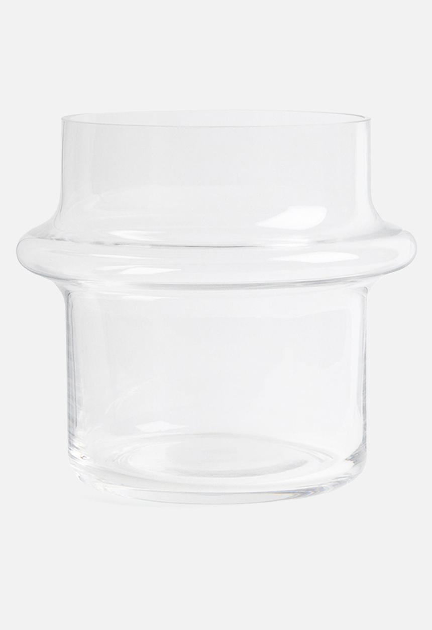 H&M - Wide tiered glass vase - transparent