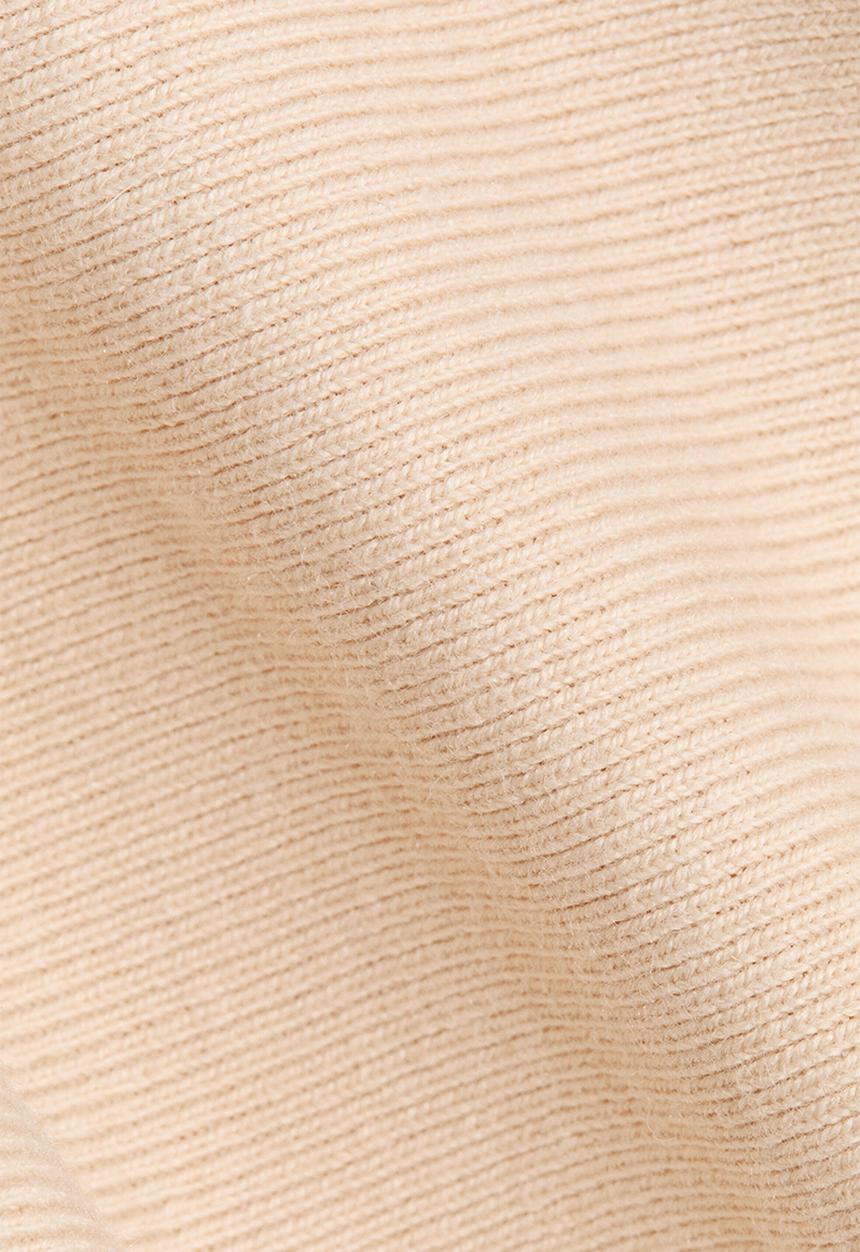 H&M - Knitted v-neck top - light beige