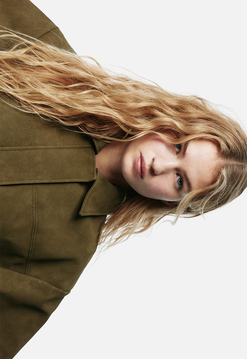 H&M - Collared bomber jacket - olive green