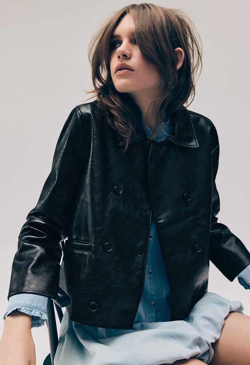 H&M - Coated jacket - black