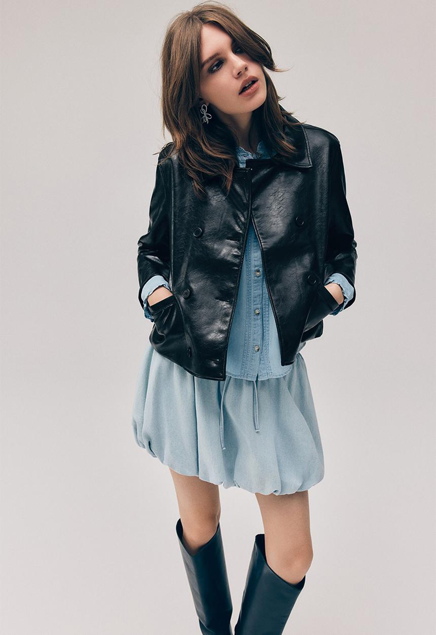 H&M - Coated jacket - black