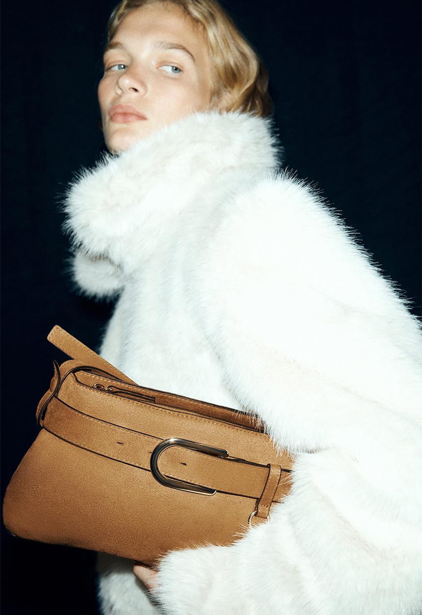 H&M - Strap-detail shoulder bag - brown