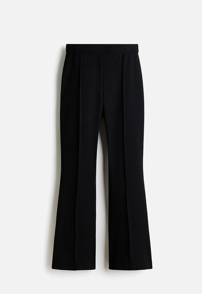H&M - Bootcut crease-front trousers - black