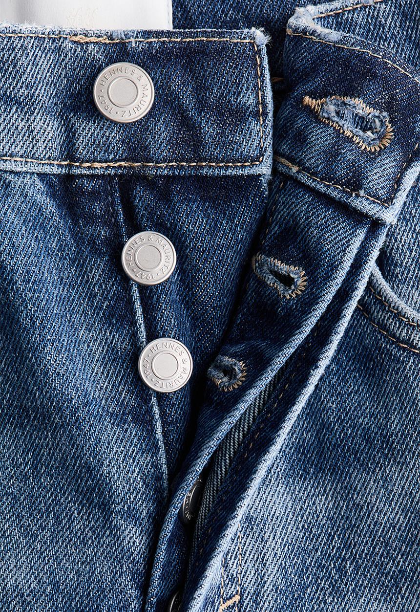 H&M - Barrel high ankle jeans - denim blue