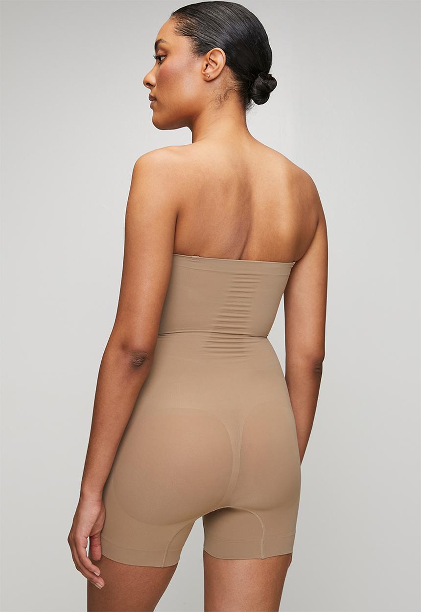 Easy Curves Shapewear - Boob tube mid thigh bodysuit - neutral