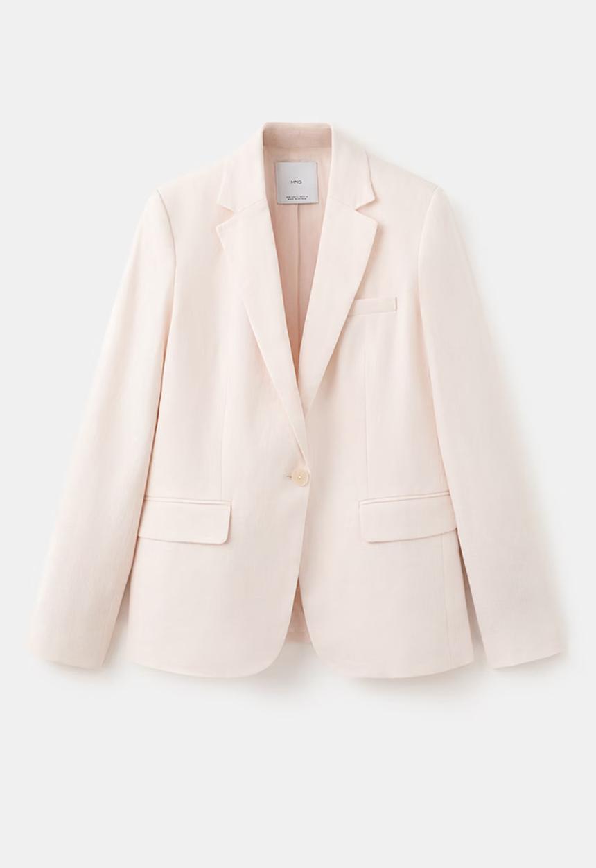 MANGO - Blazer boreli - light beige
