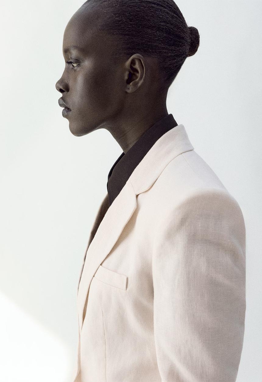 MANGO - Blazer boreli - light beige