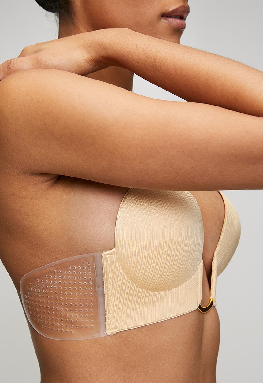 Easy Curves Shapewear - Plunge neckline gold metal - neutral