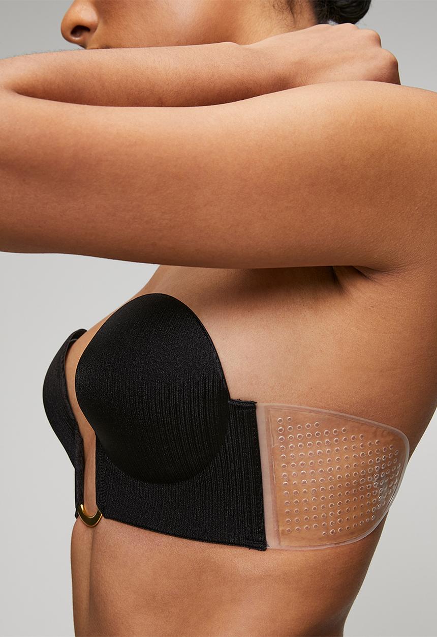Easy Curves Shapewear - Plunge neckline gold metal - black