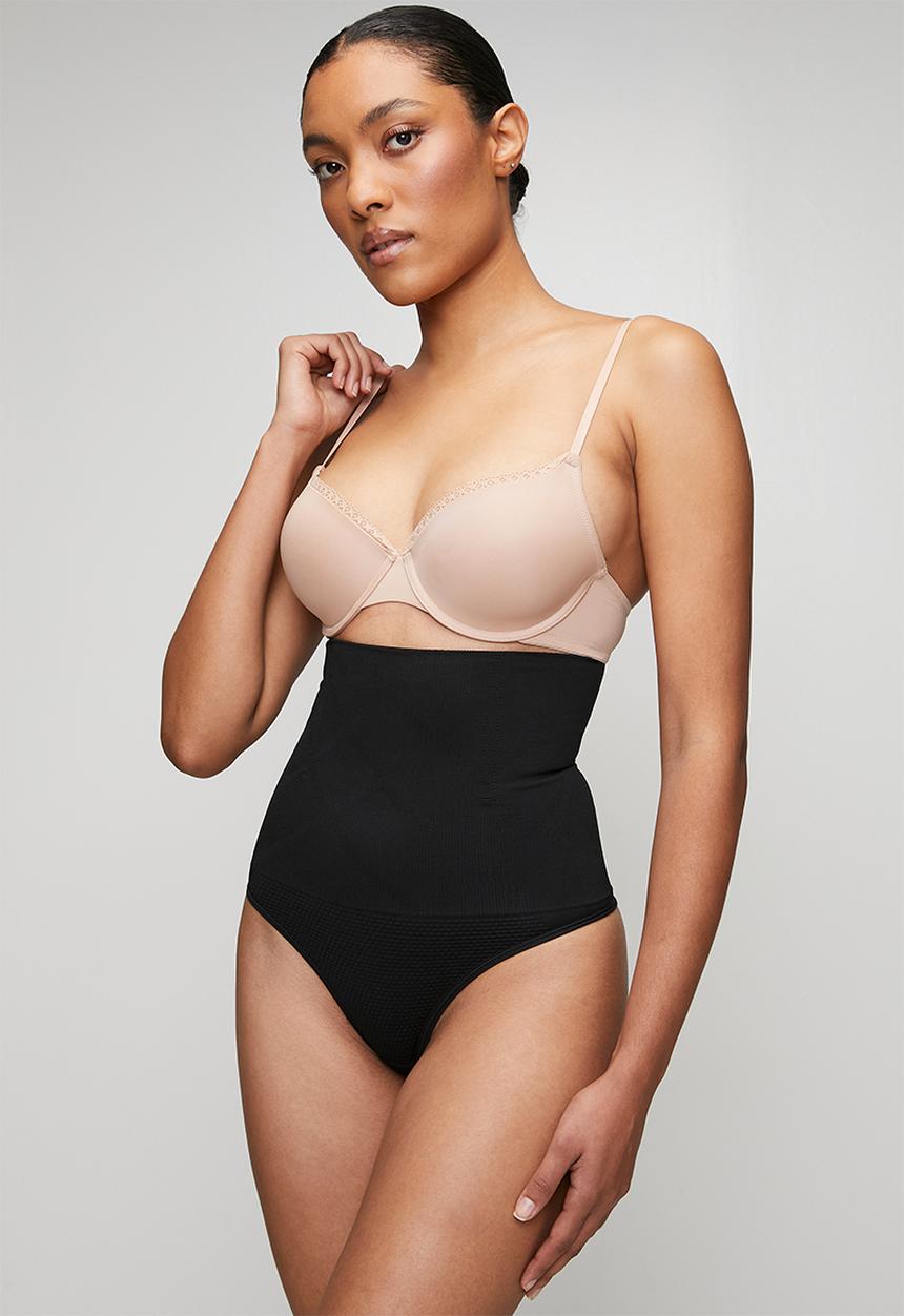Easy Curves Shapewear - Anti rolling sculpting thong - black