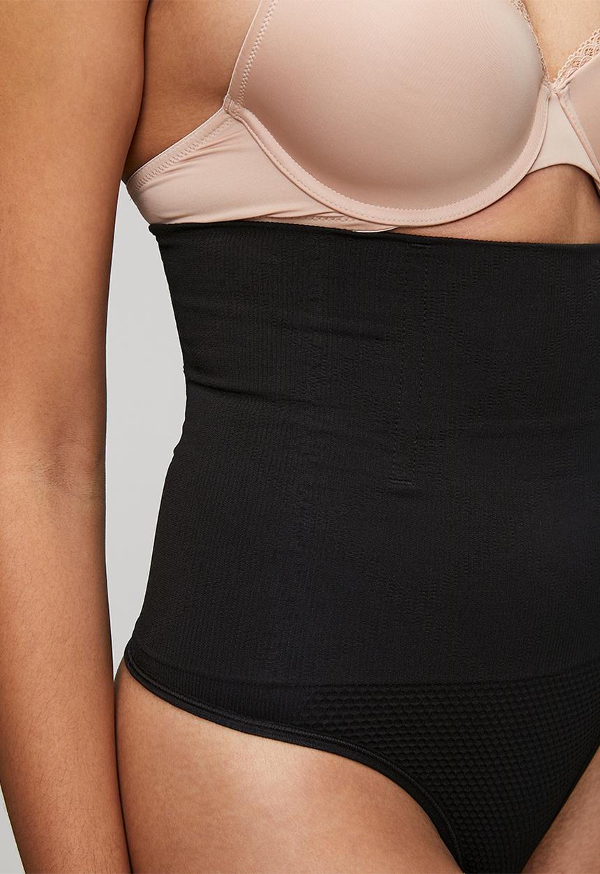 Easy Curves Shapewear - Anti rolling sculpting thong - black