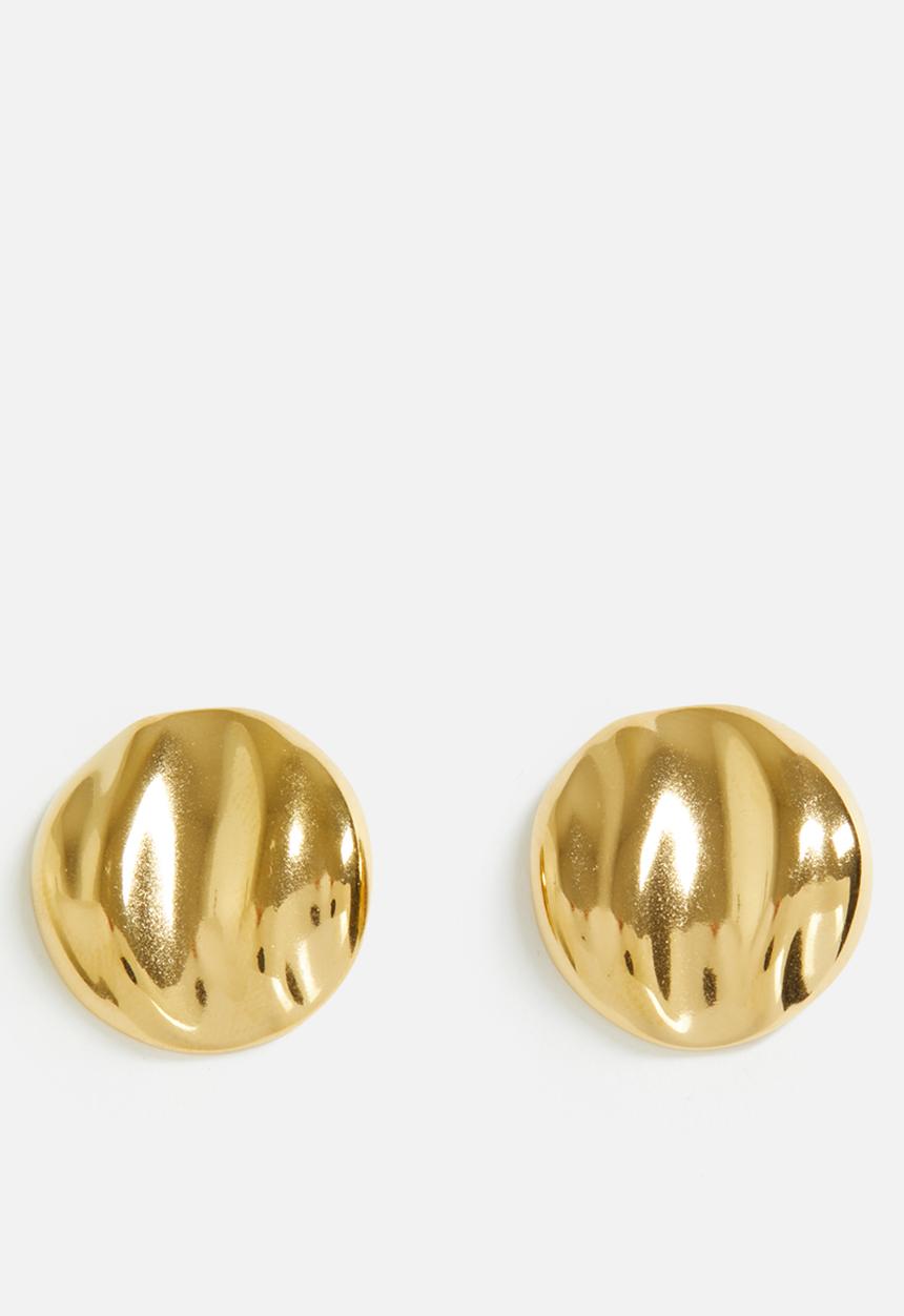 Zoe on Trend - Designer style stud earrings - gold