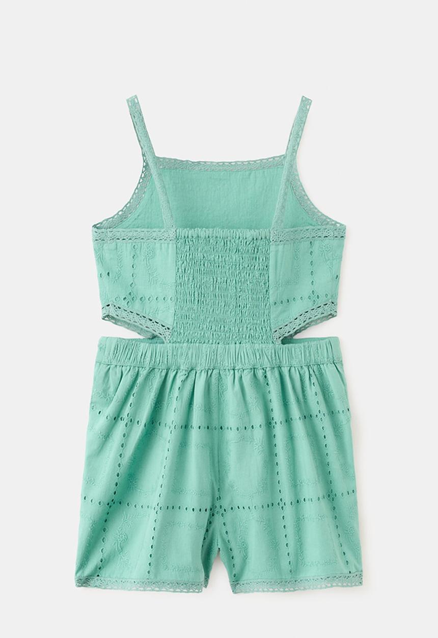 MANGO - Jumpsuit Cowgirl - Turquoise / Aqua