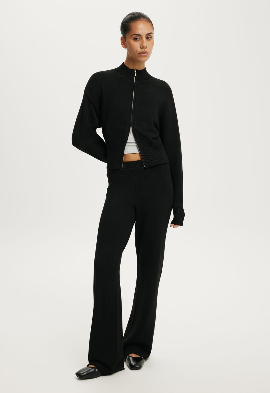 Cotton On - Lotus Knit Pant - Black