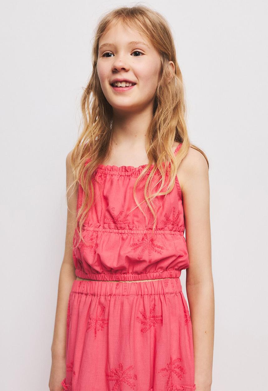 MANGO - Blouse Fresaset - Medium Red