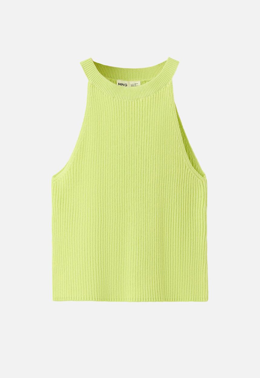 MANGO - Top Defne - Bright Yellow