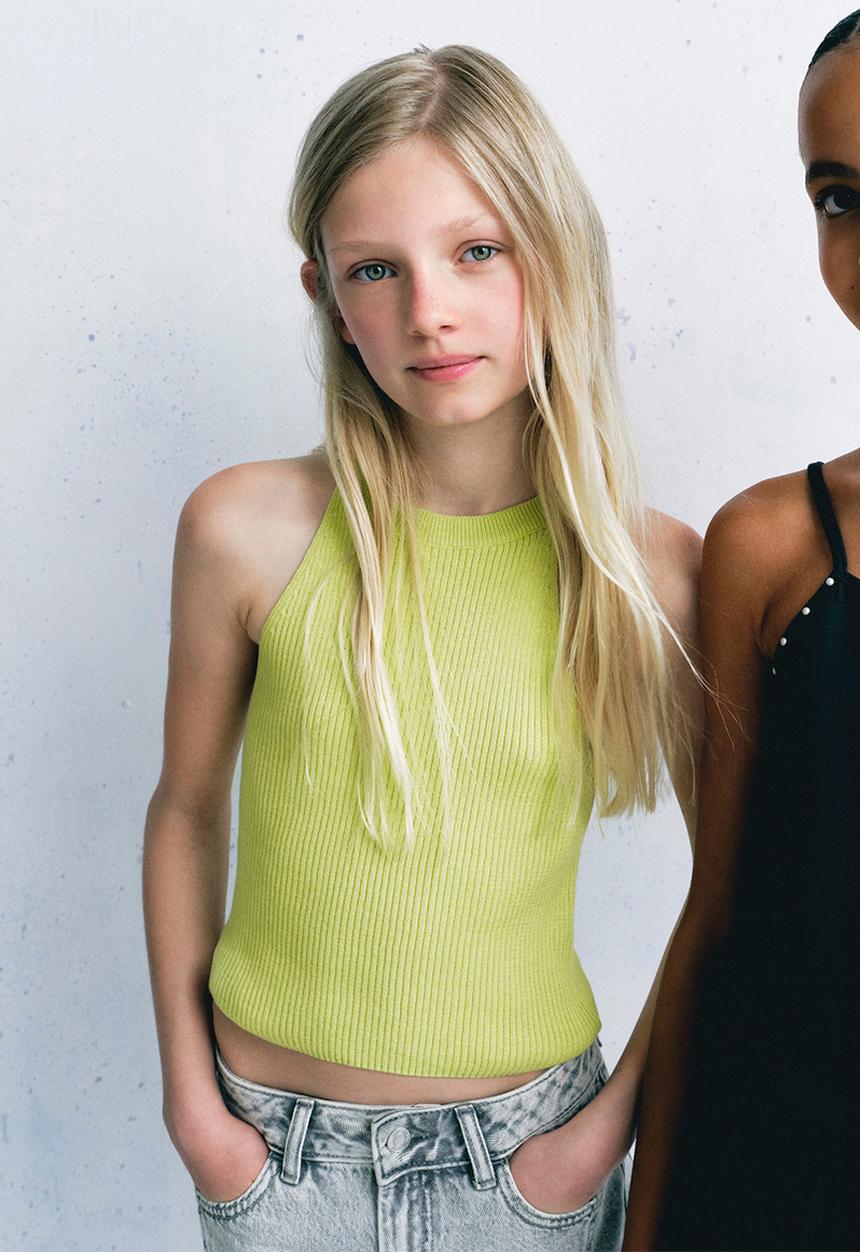 MANGO - Top Defne - Bright Yellow