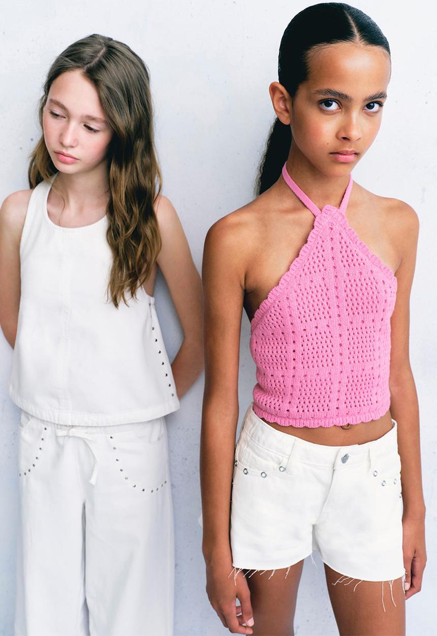 MANGO - Shorts Eyelet - White