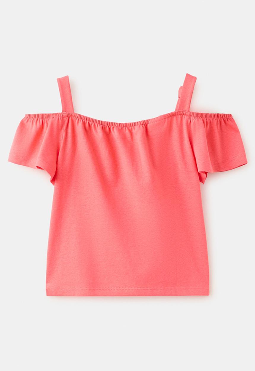MANGO - T-Shirt Nudo - Medium Red