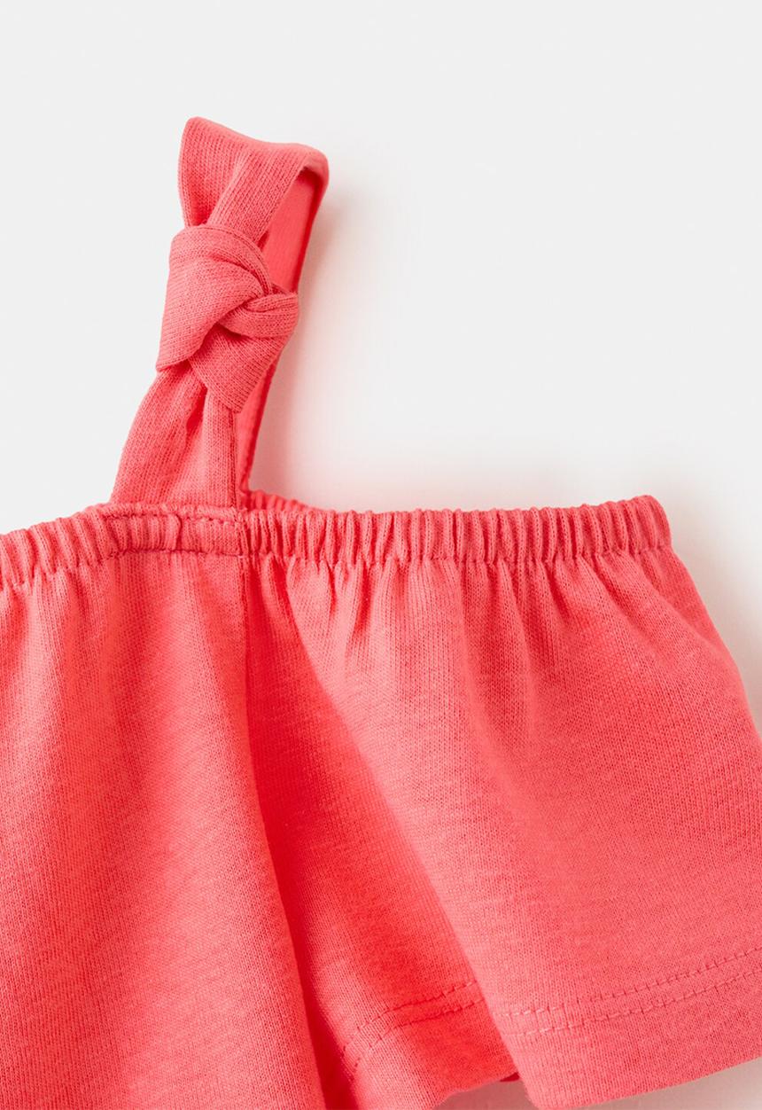 MANGO - T-Shirt Nudo - Medium Red