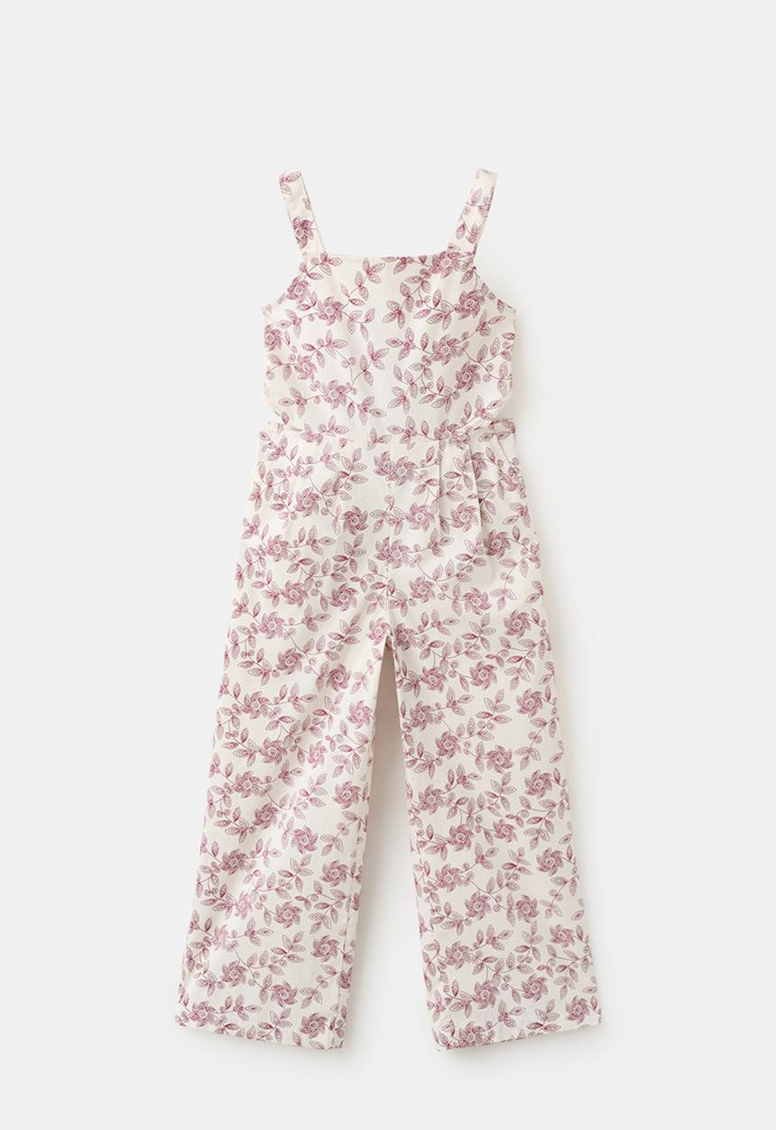 MANGO - One-Piece Suit Flores - Natural White