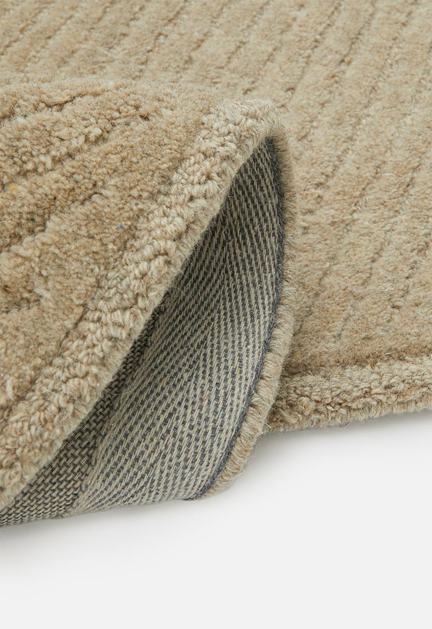 Sixth Floor - Swirl Wool Blend Tufted Rug - Natural