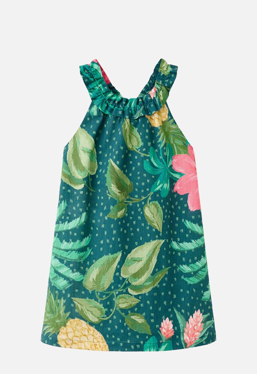 MANGO - Dress Tuti - Medium Green