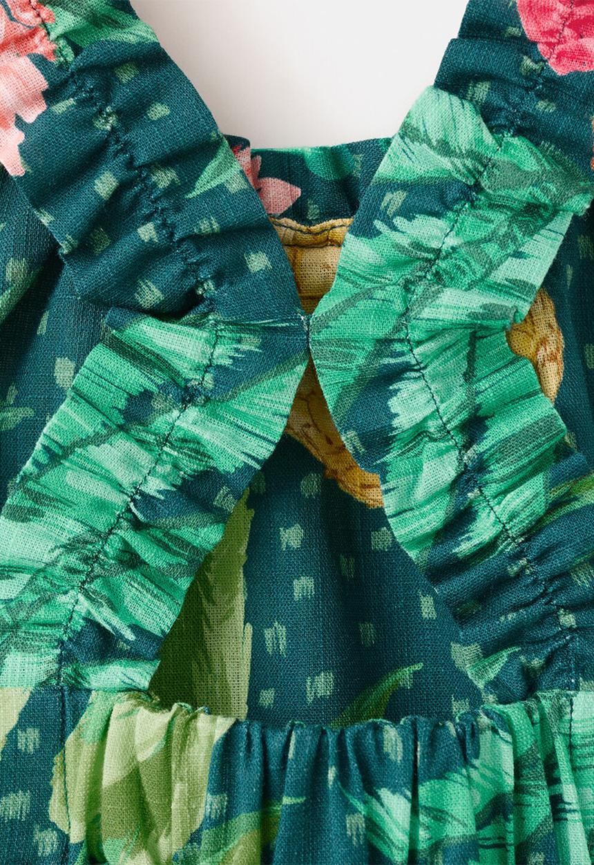 MANGO - Dress Tuti - Medium Green
