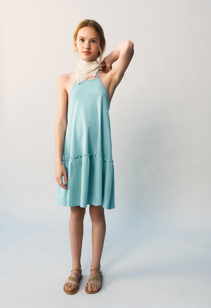 MANGO - Dress Alex - Light/Pastel Blue