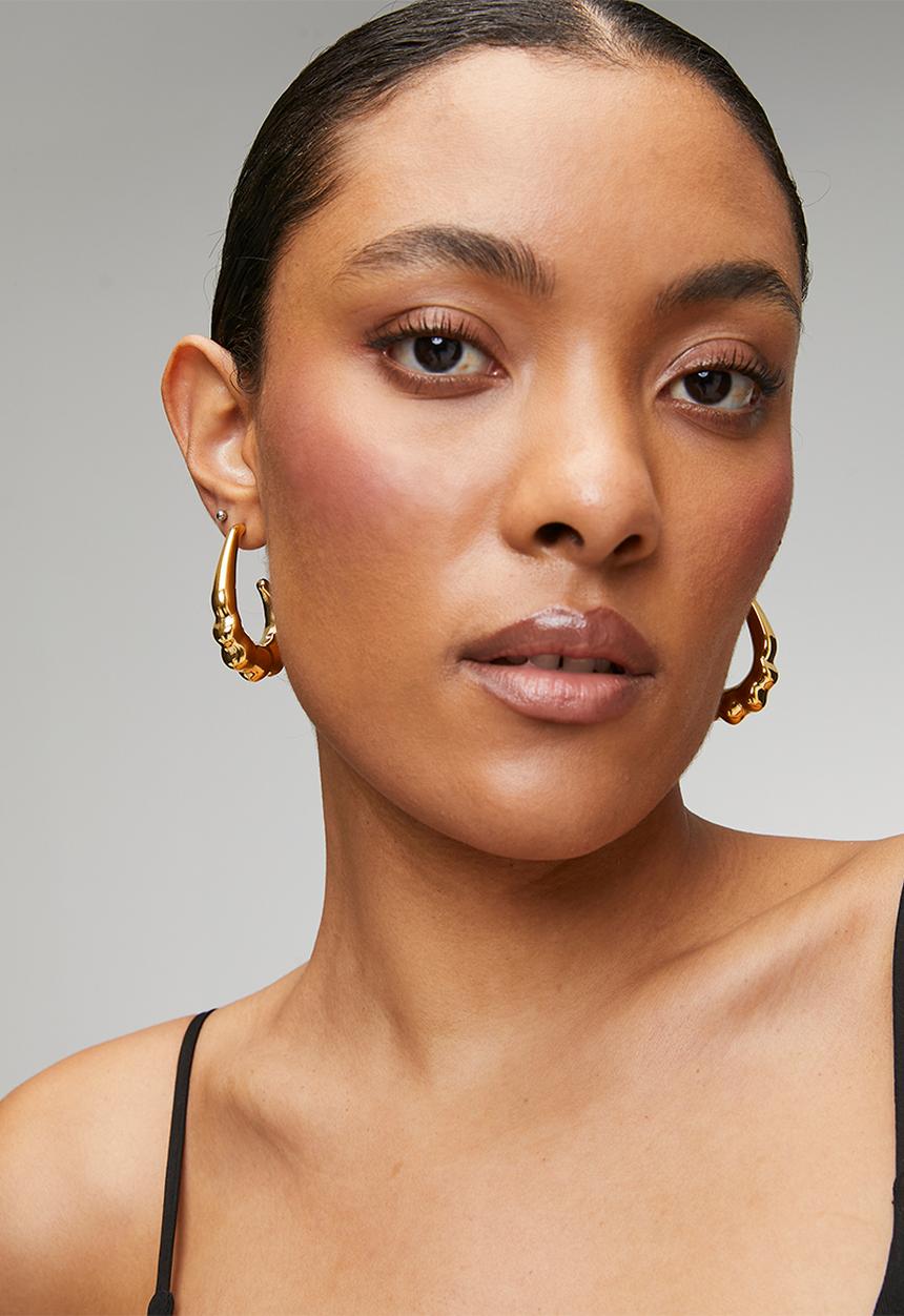 Zoe on Trend - Organic style earrings - gold
