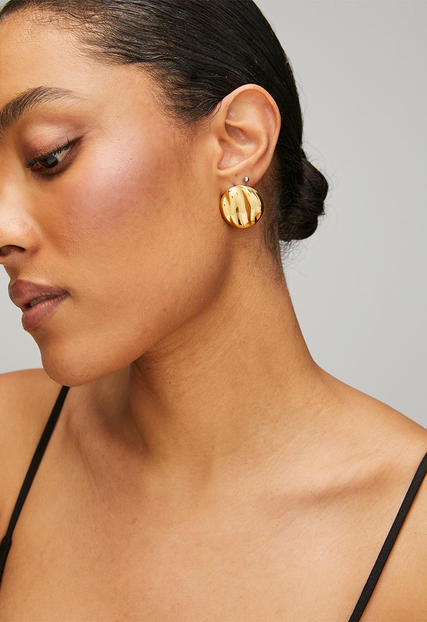 Zoe on Trend - Designer style stud earrings - gold