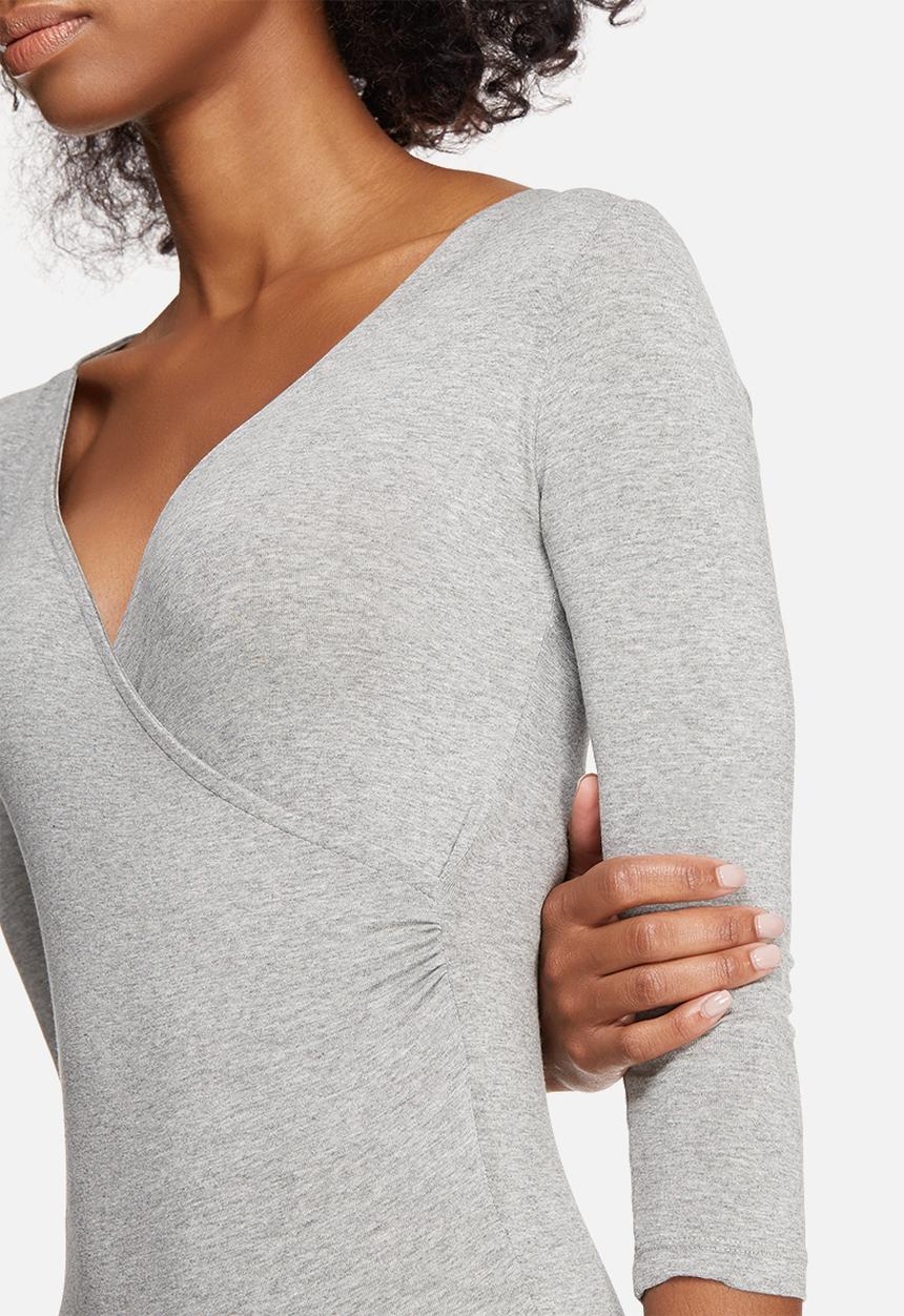 dailyfriday - Wrap V-neck bodysuit