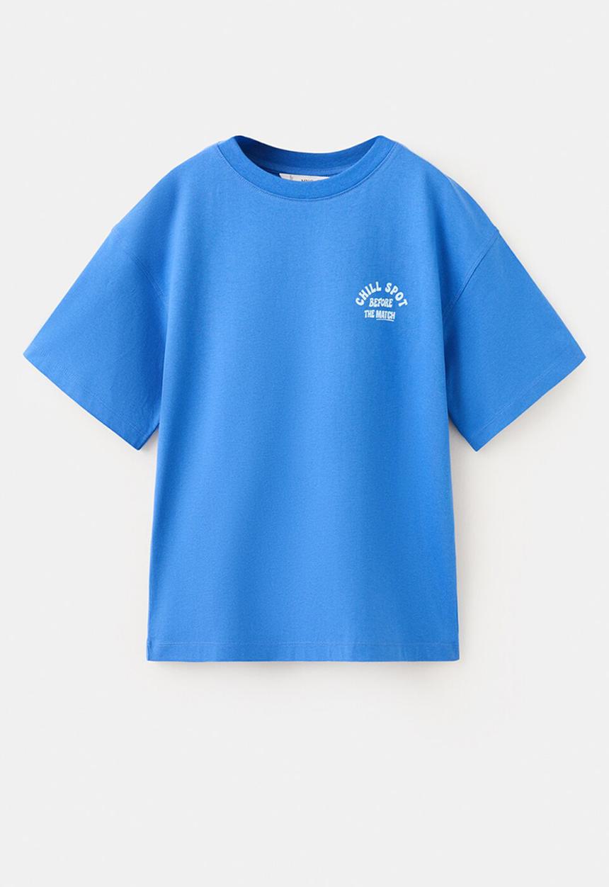 MANGO - T-Shirt Chirin - Medium Blue