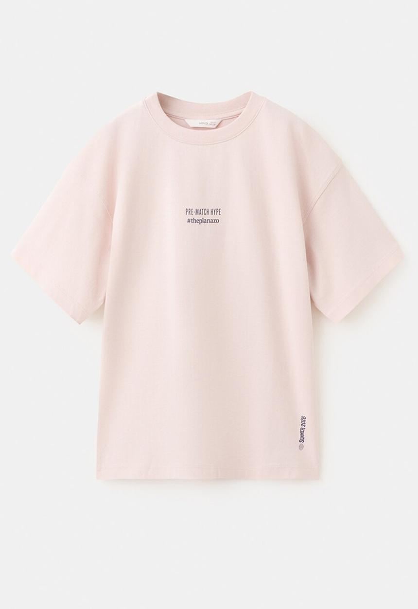 MANGO - T-Shirt Chirin - Medium Pink