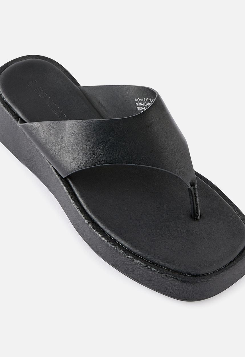 Cotton On - BOWIE FLATFORM SLIDE-BLACK