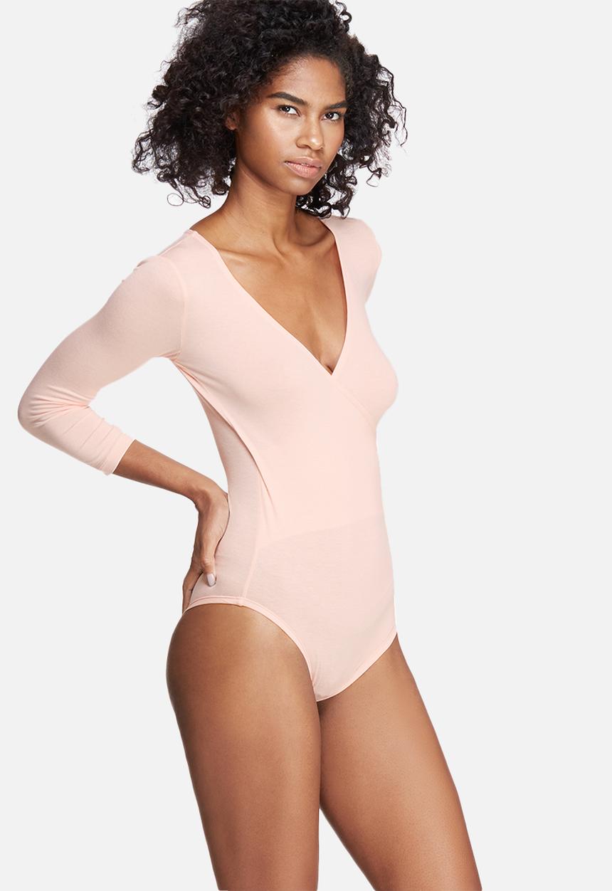 dailyfriday - Wrap V-neck bodysuit