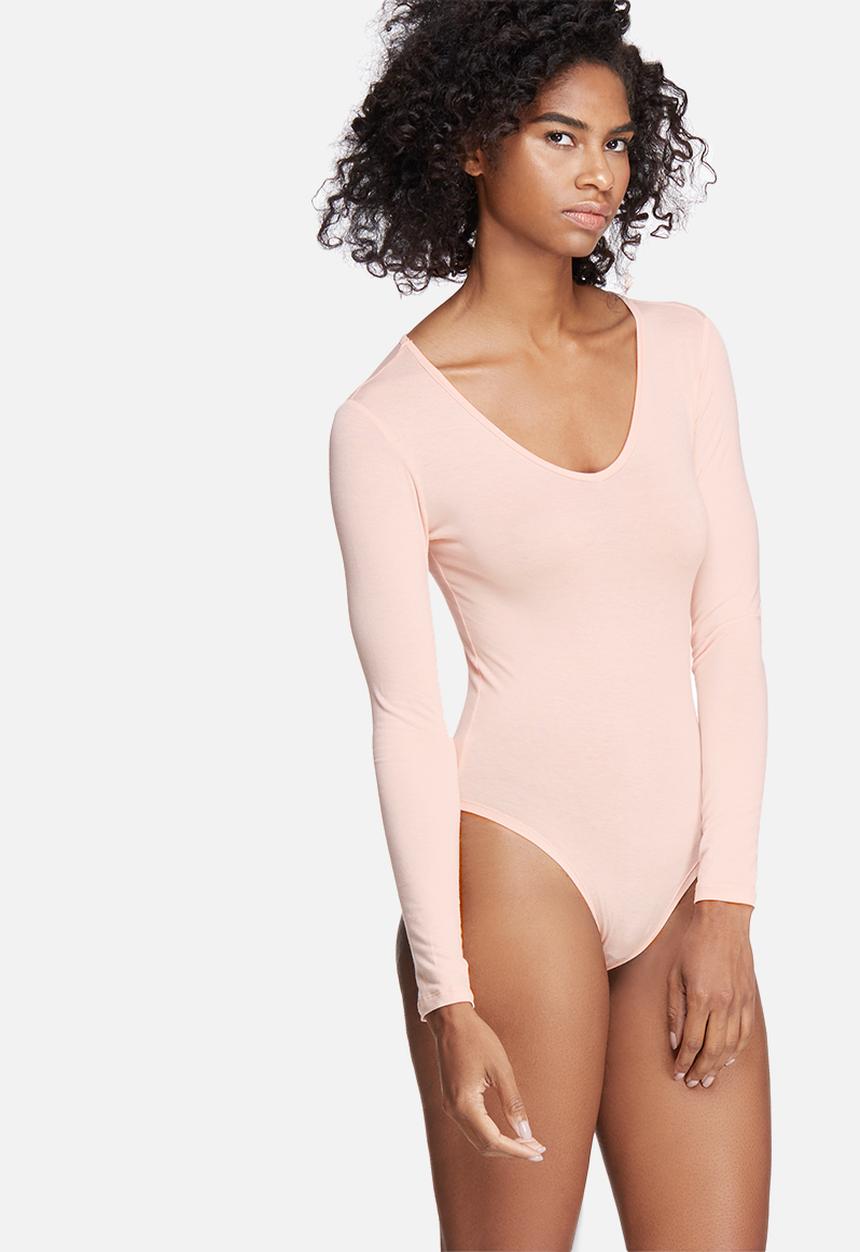 dailyfriday - V-neck long sleeve bodysuit